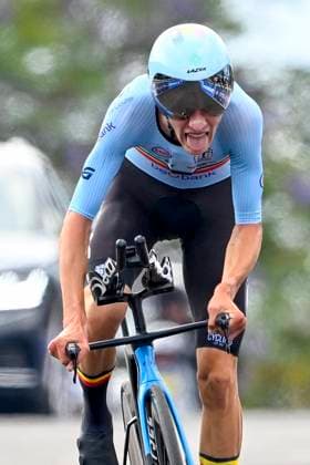UCI 2025 Road World Championship, WM, Weltmeisterschaft Kigali 23 09 2025 KIGALI, RWANDA - SEPTEMBER 23 : Van Kerckhove Seff (BEL) during the Men Junior Individual Time Trial of the UCI Road World Championships 2025 92nd edition an UCI World Championships cycling race of 22.6 km with start in Kigali and finish in Kigali on September 23, 2025 in Kigali, Rwanda, 23 09 2025 Kigali Rwanda  Copyright: xJanxDexMeuleneirx