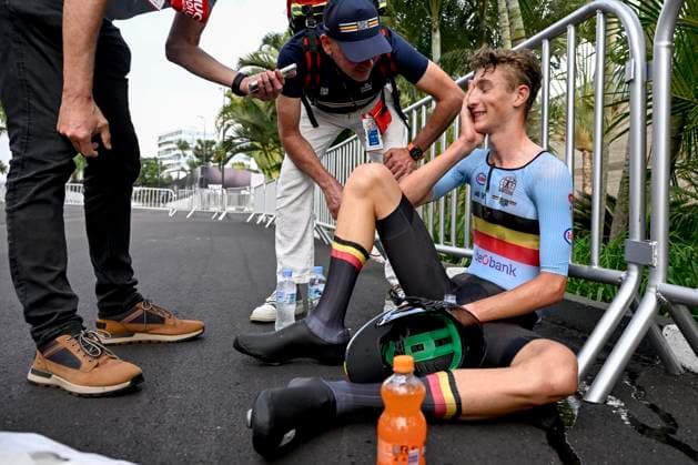 UCI 2025 Road World Championship, WM, Weltmeisterschaft Kigali 23 09 2025 KIGALI, RWANDA - SEPTEMBER 23 : Van Kerckhove Seff (BEL) during the Men Junior Individual Time Trial of the UCI Road World Championships 2025 92nd edition an UCI World Championships cycling race of 22.6 km with start in Kigali and finish in Kigali on September 23, 2025 in Kigali, Rwanda, 23 09 2025 Kigali Rwanda  Copyright: xJanxDexMeuleneirx