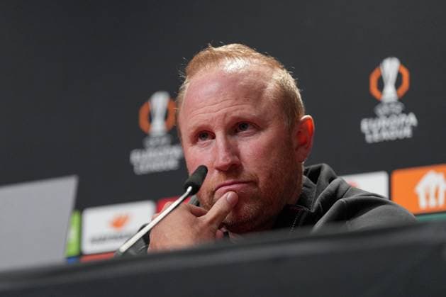 Ludovic Magnin FC Basel, Head Coach , FC Basel press conference ahead of the first Europa League match in the league phase, Press conference, Germany, Football, UEFA Europa League, Matchday 1, 2025 2026, SC Freiburg vs FC Basel, 23 09 2025, FC Basel press conference ahead of the first Europa League match in the league phase, Press conference, Switzerland, Europa Park Stadion, Freiburg, Germany Freiburg Europa Park Stadion Baden Württemberg Germany Copyright: xArnexAmbergx