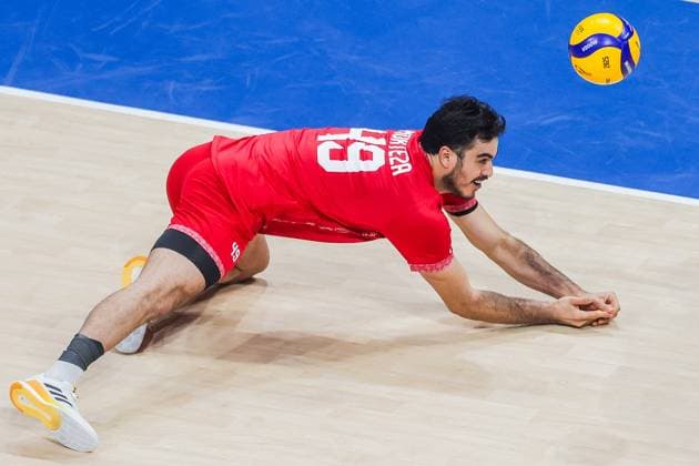 (250923) -- PASAY CITY, Sept. 23, 2025 -- Morteza Sharifi of Iran competes during the round of 16 match between Serbia and Iran at the FIVB Men s World Championship, WM, Weltmeisterschaft 2025 in Pasay City, the Philippines, on September 23, 2025. ) (SP)PHILIPPINES-PASAY CITY-VOLLEYBALL-FIVB MEN S WORLD CHAMPIONSHIP 2025-SRB VS IRI ROUELLExUMALI 