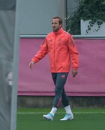 23 09 2025, FC Bayern Training, Saebenerstrasse Muenchen, Soccer, Sport, in the picture Harry Kane FC Bayern Muenchen