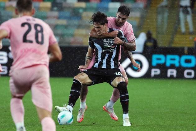 zaniolo during the Frecciarossa Italian Cup 2025 2026 soccer match between Udinese and Palermo at Stadio Bluenergy in Udine , North Italy , Tuesday , September 23, 2025. - Soccer  Copyright: xAndreaxBressanutti LaPressex