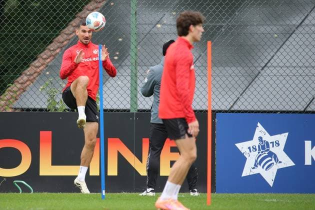 23 09 2025, xmohx, Soccer 2 Bundesliga, 1 FC Kaiserslautern Training v l Ivan Prtajin 1 FC Kaiserslautern DFL DFB REGULATIONS PROHIBIT ANY USE OF PHOTOGRAPHS as IMAGE SEQUENCES and or QUASI VIDEO Kaiserslautern