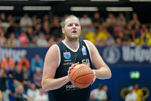 John Bryant MBC, 54 , Syntainics MBC vs TalTech ALEXELA Tallinn, European North Basketball League 2025, Germany, Estonia, 23 09 2025 Foto Schulz Weissenfels Stadthalle Sachsen Anhalt Germany
