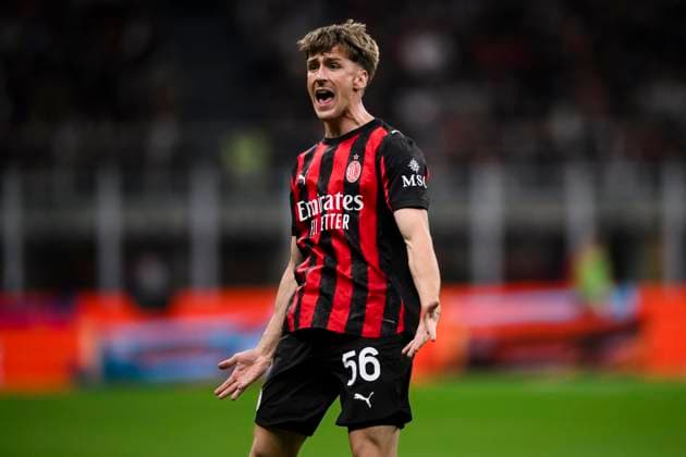 AC Milan v US Lecce - Coppa Italia Alexis Saelemaekers of AC Milan reacts during the Coppa Italia football match between AC Milan and US Lecce. Milan Italy Copyright: xNicolòxCampox