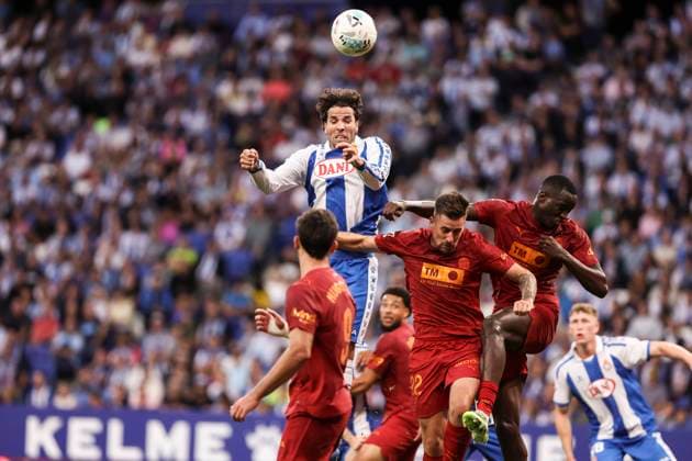September 23, 2025, Cornella, Barcelona, SPAIN: Leandro Cabrera of RCD Espanyol in action during the Spanish league, La Liga EA Sports, football match played between RCD Espanyol and Valencia CF at RCDE Stadium on September 23, 2025 in Cornella, Barcelona, Spain. Cornella SPAIN - ZUMAa181 20250923_zaa_a181_143 Copyright: xJavierxBorregox