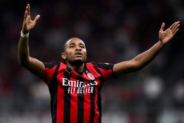 AC Milan v US Lecce - Coppa Italia Christopher Nkunku of AC Milan celebrates after scoring a goal during the Coppa Italia football match between AC Milan and US Lecce. Milan Italy Copyright: xNicolòxCampox