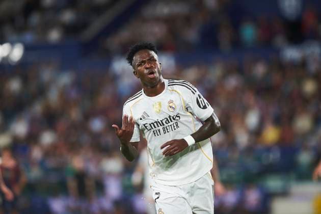 Vinicius Junior, Vini Jr (Real Madrid CF) celebrates his goal during the LaLiga EA Sports match between Levante UD and Real Madrid at Ciudad de Valencia on September 23, 2025 in Valencia, Spain. (Photo by Maria Jose Segovia DeFodi Images) Vinicius Junior, Vini Jr Real Madrid CF celebrates his goal during the LaLiga EA Sports match between Levante UD and Real Madrid at Ciudad de Valencia on September 23, 2025 in Valencia, Spain Photo by Maria Jose Segovia DeFodi Images