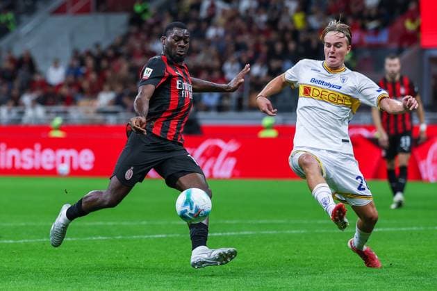 AC Milan vs US Lecce Coppa Italia 2025 26 23 09 2025 Youssouf Fofana of AC Milan seen in action during Coppa Italia 2025 26 football match between AC Milan and US Lecce at San Siro Stadium Copyright: xBEAUTIFULxSPORTS Carabellix
