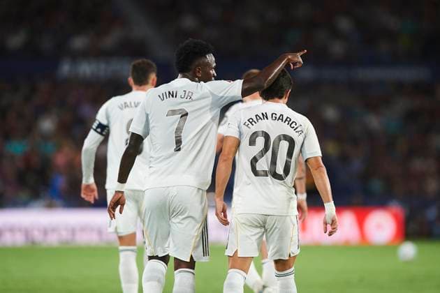 Vinicius Junior, Vini Jr (Real Madrid CF) celebrates his goal during the LaLiga EA Sports match between Levante UD and Real Madrid at Ciudad de Valencia on September 23, 2025 in Valencia, Spain. (Photo by Maria Jose Segovia DeFodi Images) Vinicius Junior, Vini Jr Real Madrid CF celebrates his goal during the LaLiga EA Sports match between Levante UD and Real Madrid at Ciudad de Valencia on September 23, 2025 in Valencia, Spain Photo by Maria Jose Segovia DeFodi Images