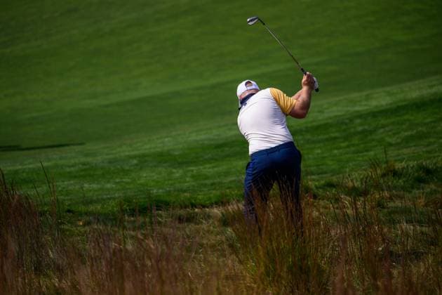 250923 Tyrrell Hatton of Team Europe during a practice round on day 3 of the Ryder Cup on September 23, 2025 in New York Photo Jesper Zerman BILDBYRAN kod JZ JZ0614 golf ryder cup usa europe bbeng  Copyright: JESPERxZERMAN BB250923JZ062