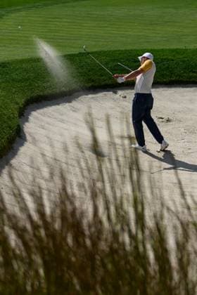 250923 Matt Fitzpatrick of Team Europe during a practice round on day 3 of the Ryder Cup on September 23, 2025 in New York Photo Jesper Zerman BILDBYRAN kod JZ JZ0614 golf ryder cup usa europe bbeng  Copyright: JESPERxZERMAN BB250923JZ064
