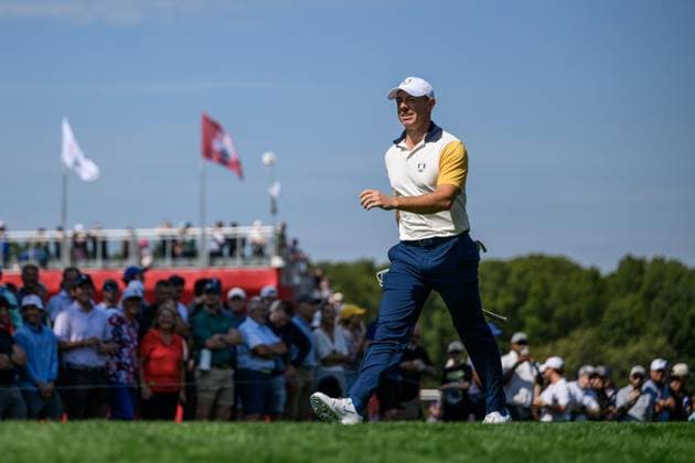 250923 Rory McIlroy of Team Europe during a practice round on day 3 of the Ryder Cup on September 23, 2025 in New York Photo Jesper Zerman BILDBYRAN kod JZ JZ0614 golf ryder cup usa europe bbeng  Copyright: JESPERxZERMAN BB250923JZ066