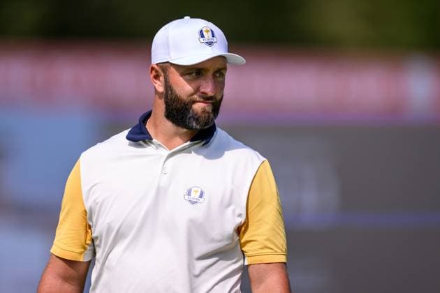250923 Jon Rahm of Team Europe during a practice round on day 3 of the Ryder Cup on September 23, 2025 in New York Photo Jesper Zerman BILDBYRAN kod JZ JZ0614 golf ryder cup usa europe bbeng  Copyright: JESPERxZERMAN BB250923JZ070