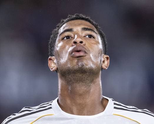Jude Bellingham of Real Madrid reacts during the La Liga match between Levante and Real Madrid at the Ciutat de Valencia stadium, in Valencia, today September 23, 2025. Copyright: xRicardoxNogueirax Sportspressphoto_SPR30739