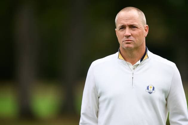 250923 Vice Captain Alex Norén of Team Europe during a photo session on day 3 of the Ryder Cup on September 23, 2025 in New York Photo Jesper Zerman BILDBYRAN kod JZ JZ0614 golf ryder cup usa europe bbeng  Copyright: JESPERxZERMAN BB250923JZ091