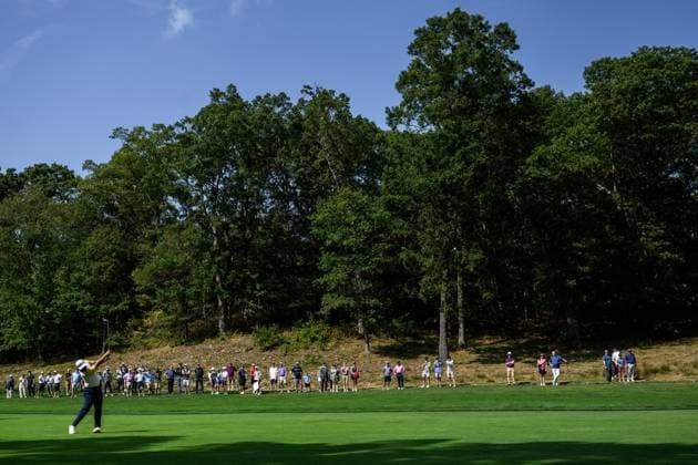 250923 Jon Rahm of Team Europe during a practice round on day 3 of the Ryder Cup on September 23, 2025 in New York Photo Jesper Zerman BILDBYRAN kod JZ JZ0614 golf ryder cup usa europe bbeng  Copyright: JESPERxZERMAN BB250923JZ093