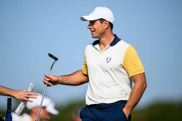 250923 Viktor Hovland of Team Europe during a practice round on day 3 of the Ryder Cup on September 23, 2025 in New York Photo Jesper Zerman BILDBYRAN kod JZ JZ0614 golf ryder cup usa europe bbeng  Copyright: JESPERxZERMAN BB250923JZ109