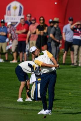 250923 Ludvig Aberg of Team Europe during a practice round on day 3 of the Ryder Cup on September 23, 2025 in New York Photo Jesper Zerman BILDBYRAN kod JZ JZ0614 golf ryder cup usa europe bbeng  Copyright: JESPERxZERMAN BB250923JZ108