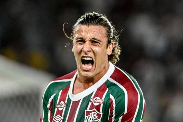 Fußball, Copa Sudamericana, Fluminense Rio de Janeiro - CA Lanus Fluminense x Lanus RIO DE JANEIRO, RJ - 23.09.2025: FLUMINENSE X LANUS - Fluminense (BRA) faces Lanus (ARG) this Tuesday (23), for the Copa Sulamericana, second leg of the quarterfinals. The teams will take to the field at the Maracana lawn at 9:30 pm. Canobio celebrates goal (Photo: Celso Pupo Fotoarena) x2812244x  CelsoxPupo
