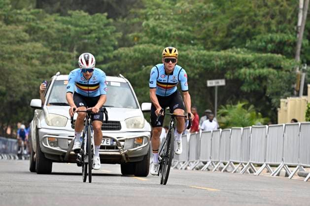 UCI 2025 Road World Championship, WM, Weltmeisterschaft Kigali 28 09 2025 KIGALI, RWANDA - SEPTEMBER 28 : Evenepoel Remco (BEL) pictured during a training ride prior to the Men Elite cycling road race of the UCI Road World Championships 2025 92nd edition an UCI World Championships cycling race of 267.5 km with start in Kigali and finish in Kigali on September 28, 2025 in Kigali, Rwanda, 28 09 2025 Kigali Rwanda  Copyright: xJanxDexMeuleneirx