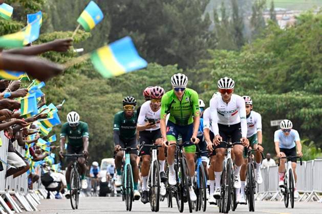 UCI 2025 Road World Championship, WM, Weltmeisterschaft Kigali 28 09 2025 KIGALI, RWANDA - SEPTEMBER 28 : Pogacar Tadej (SLO) pictured during a training ride prior to the Men Elite cycling road race of the UCI Road World Championships 2025 92nd edition an UCI World Championships cycling race of 267.5 km with start in Kigali and finish in Kigali on September 28, 2025 in Kigali, Rwanda, 28 09 2025 Kigali Rwanda  Copyright: xJanxDexMeuleneirx