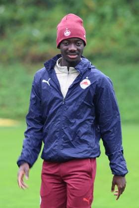 SOCCER - UEFA EL, RBS vs Porto SALZBURG,AUSTRIA,24.SEP.25 - SOCCER - UEFA Europa League, Red Bull Salzburg vs FC Porto, preview, training RBS. Image shows Moussa Yeo (RBS).  GEPAxpictures xMathiasxMandl