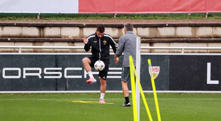 20 09 25 VfB Stuttgart Training Germany, Stuttgart, 24 09 2025, Football, Bundesliga, VfB Stuttgart Training Deniz Undav