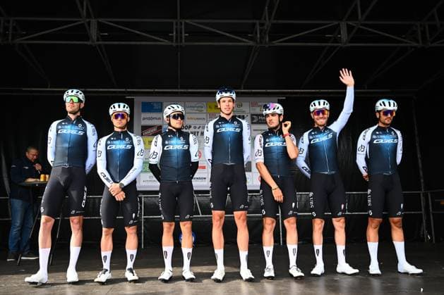 Omloop van Het Houtland 2025 Cycling Race LICHTERVELDE, BELGIUM - SEPTEMBER 24 : Q36.5 Pro Cycling Team riders during the 78th edition of Omloop van Het Houtland an UCI Class 1.1 one day cycling road race for Men Elite of 198,7 km with start in Eernegem and finish in Lichtervelde on September 24, 2025 in Lichtervelde, Belgium, 24 09 2025 Lichtervelde Belgium  Copyright: xGvgx