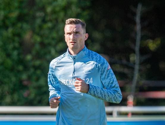 Soccer, Men, Season 2025 26, 2 Bundesliga, Hertha BSC, Training, Niklas Kolbe Hertha BSC , 24 09 2025, Copyright: xSebastianxRäppold MatthiasxKochx