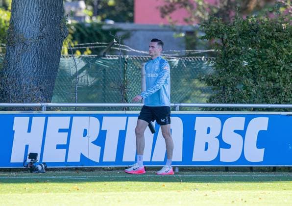 Soccer, Men, Season 2025 26, 2 Bundesliga, Hertha BSC, Training, Niklas Kolbe Hertha BSC , 24 09 2025, Copyright: xSebastianxRäppold MatthiasxKochx