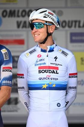 Omloop van Het Houtland 2025 Cycling Race LICHTERVELDE, BELGIUM - SEPTEMBER 24 : Merlier Tim (BEL) of Soudal - Quick Step during the 78th edition of Omloop van Het Houtland an UCI Class 1.1 one day cycling road race for Men Elite of 198,7 km with start in Eernegem and finish in Lichtervelde on September 24, 2025 in Lichtervelde, Belgium, 24 09 2025 Lichtervelde Belgium  Copyright: xGvgx
