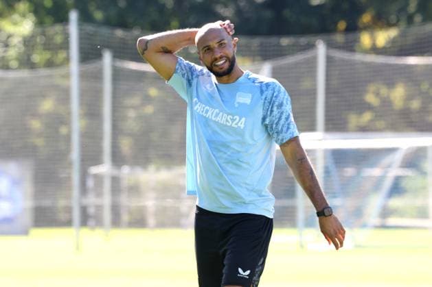 DEU, DFL, 2. FBL Hertha BSC, Training, 24.09.2025, Sportforum, Berlin, DEU, DFL, 2. FBL Hertha BSC, Training, im Bild John Anthony Brooks (Hertha BSC Berlin 25) DFL - regulations prohibit any use of Photographs as image sequences and or quasi-video *** DEU, DFL, 2 FBL Hertha BSC, Training, 24 09 2025, Sportforum, Berlin, DEU, DFL, 2 FBL Hertha BSC, Training, im Bild John Anthony Brooks Hertha BSC Berlin 25 DFL regulations prohibit any use of Photographs as image sequences and or quasi video nordphotoxGmbHx xEngler nph00076