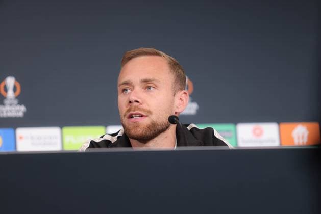 SOCCER - UEFA EL, RBS vs Porto SALZBURG,AUSTRIA,24.SEP.25 - SOCCER - UEFA Europa League, Red Bull Salzburg vs FC Porto, preview, press conference, PK, Pressekonferenz RBS. Image shows Alexander Schlager (RBS).  GEPAxpictures xMathiasxMandl