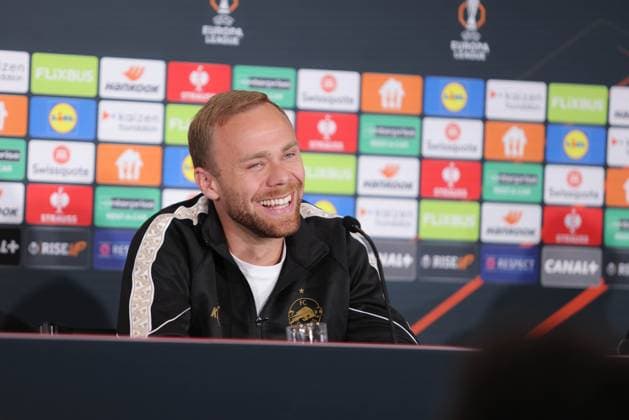 SOCCER - UEFA EL, RBS vs Porto SALZBURG,AUSTRIA,24.SEP.25 - SOCCER - UEFA Europa League, Red Bull Salzburg vs FC Porto, preview, press conference, PK, Pressekonferenz RBS. Image shows Alexander Schlager (RBS).  GEPAxpictures xMathiasxMandl