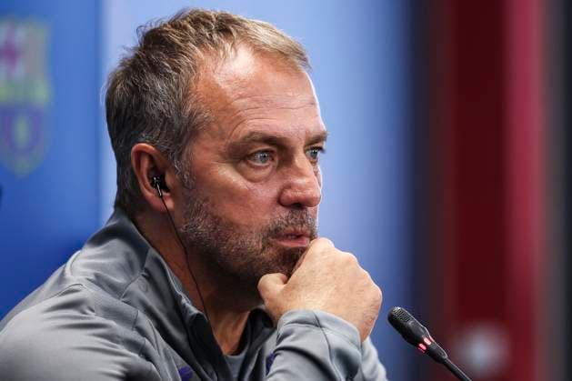 September 24, 2025, Sant Joan Despi, Barcelona, SPAIN: Hansi Flick, head coach of FC Barcelona, Barca attends his press conference, PK, Pressekonferenz during the training day of FC Barcelona ahead the Spanish League, La Liga EA Sports, football match against Real Oviedo at Ciudad Esportiva Joan Gamper on September 24, 2025 in Sant Joan Despi, Barcelona, Spain. Sant Joan Despi SPAIN - ZUMAa181 20250924_zaa_a181_051 Copyright: xJavierxBorregox