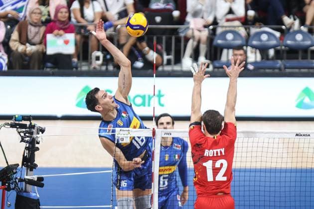 2025.09.24 Pasay City Manila siatkowka mezczyn Mistrzostwa Swiata FIVB 2025 Wlochy - Belgia N z Yuri Romano Foto Szymon Gorski PressFocus 2025.09.24 Pasay City Manila volleyball men FIVB Men s World Championship, WM, Weltmeisterschaft 2025 ITALY v BELGIUM FIVB Men s World Championship 2025 Italy - Belgium quarter finals Credit: Szymon Gorski PressFocus NEWSPIX.PL --- newspix.pl 