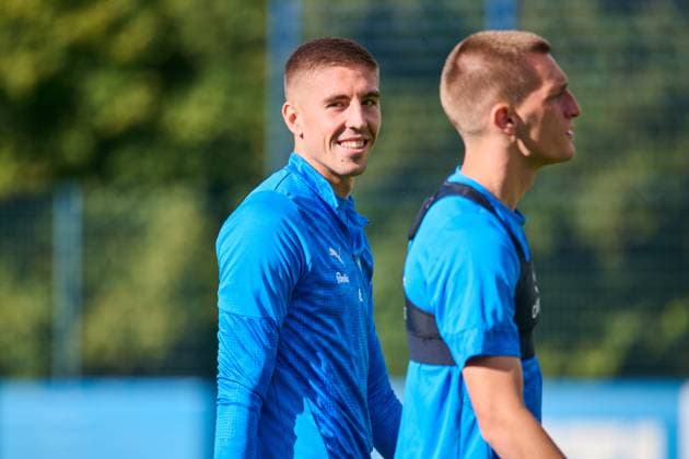 24 09 2025, Football, Men, 2 BL, Season 2025 2026, Training Holstein Kiel Marko Ivezic Kiel, Projensdorf Projensdorf, Training ground, Kuns Schleswig Holstein Germany