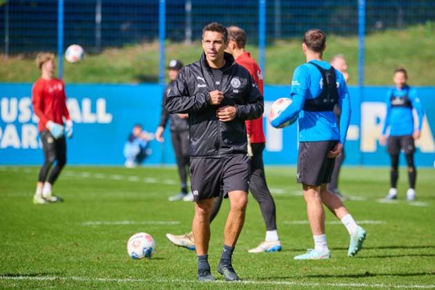 24 09 2025, Football, Men, 2 BL, Season 2025 2026, Training Holstein Kiel Coach Marcel Rapp Kiel, Projensdorf Projensdorf, Training ground, Kuns Schleswig Holstein Germany