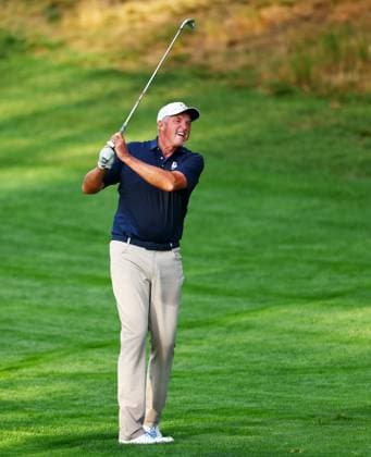 Toni Kukoc of Team Europe during the Celebrity All-Star match. 2025 Ryder Cup, Celebrity Match, Golf, Bethpage Black Golf Course, New York, USA - 24 Sep 2025New York Bethpage Black Golf Course New York (NY) United States of America EDITORIAL USE ONLY No use with unauthorised audio, video, data, fixture lists, club league logos or live services. Online in-match use limited to 120 images, no video emulation. No use in betting, games or single club league player publications. Copyright: xJamesxMarsh Shutterstockx 15500192ah