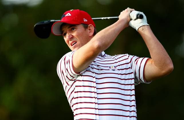 Eli Manning of Team USA during the Celebrity All-Star match. 2025 Ryder Cup, Celebrity Match, Golf, Bethpage Black Golf Course, New York, USA - 24 Sep 2025New York Bethpage Black Golf Course New York (NY) United States of America EDITORIAL USE ONLY No use with unauthorised audio, video, data, fixture lists, club league logos or live services. Online in-match use limited to 120 images, no video emulation. No use in betting, games or single club league player publications. Copyright: xJamesxMarsh Shutterstockx 15500192w