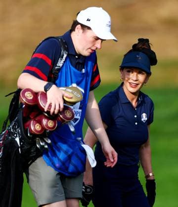 Catherine Zeta-Jones of Team Europe during the Celebrity All-Star match. 2025 Ryder Cup, Celebrity Match, Golf, Bethpage Black Golf Course, New York, USA - 24 Sep 2025New York Bethpage Black Golf Course New York (NY) United States of America EDITORIAL USE ONLY No use with unauthorised audio, video, data, fixture lists, club league logos or live services. Online in-match use limited to 120 images, no video emulation. No use in betting, games or single club league player publications. Copyright: xJamesxMarsh Shutterstockx 15500192k