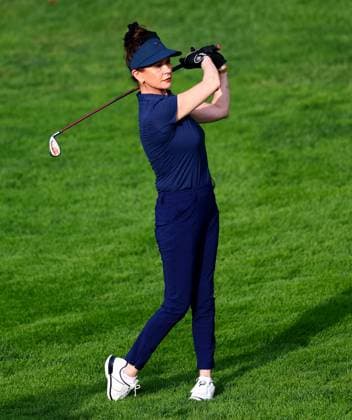 Catherine Zeta-Jones of Team Europe during the Celebrity All-Star match. 2025 Ryder Cup, Celebrity Match, Golf, Bethpage Black Golf Course, New York, USA - 24 Sep 2025New York Bethpage Black Golf Course New York (NY) United States of America EDITORIAL USE ONLY No use with unauthorised audio, video, data, fixture lists, club league logos or live services. Online in-match use limited to 120 images, no video emulation. No use in betting, games or single club league player publications. Copyright: xJamesxMarsh Shutterstockx 15500192m