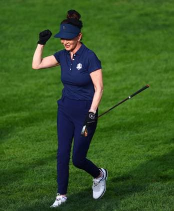 Catherine Zeta-Jones of Team Europe during the Celebrity All-Star match. 2025 Ryder Cup, Celebrity Match, Golf, Bethpage Black Golf Course, New York, USA - 24 Sep 2025New York Bethpage Black Golf Course New York (NY) United States of America EDITORIAL USE ONLY No use with unauthorised audio, video, data, fixture lists, club league logos or live services. Online in-match use limited to 120 images, no video emulation. No use in betting, games or single club league player publications. Copyright: xJamesxMarsh Shutterstockx 15500192h