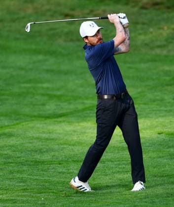 Brooklyn Peltz Beckham of Team Europe during the Celebrity All-Star match. 2025 Ryder Cup, Celebrity Match, Golf, Bethpage Black Golf Course, New York, USA - 24 Sep 2025New York Bethpage Black Golf Course New York (NY) United States of America EDITORIAL USE ONLY No use with unauthorised audio, video, data, fixture lists, club league logos or live services. Online in-match use limited to 120 images, no video emulation. No use in betting, games or single club league player publications. Copyright: xJamesxMarsh Shutterstockx 15500192j
