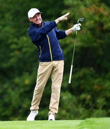 Tom Felton of Team Europe during the Celebrity All-Star match. 2025 Ryder Cup, Celebrity Match, Golf, Bethpage Black Golf Course, New York, USA - 24 Sep 2025New York Bethpage Black Golf Course New York (NY) United States of America EDITORIAL USE ONLY No use with unauthorised audio, video, data, fixture lists, club league logos or live services. Online in-match use limited to 120 images, no video emulation. No use in betting, games or single club league player publications.  Copyright: xJamesxMarsh Shutterstockx 15500192bg