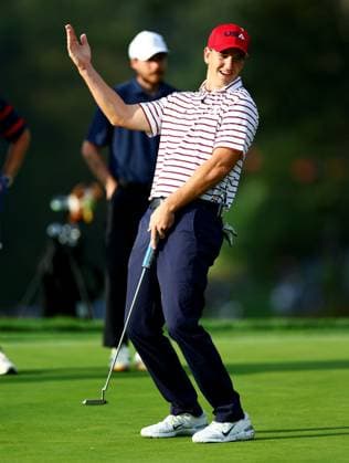 Eli Manning of Team USA during the Celebrity All-Star match. 2025 Ryder Cup, Celebrity Match, Golf, Bethpage Black Golf Course, New York, USA - 24 Sep 2025New York Bethpage Black Golf Course New York (NY) United States of America EDITORIAL USE ONLY No use with unauthorised audio, video, data, fixture lists, club league logos or live services. Online in-match use limited to 120 images, no video emulation. No use in betting, games or single club league player publications.  Copyright: xJamesxMarsh Shutterstockx 15500192bx
