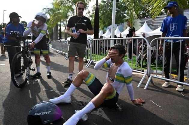 UCI 2025 Road World Championship, WM, Weltmeisterschaft Kigali 24 09 2025 KIGALI, RWANDA - SEPTEMBER 24 : Matthews Michael (AUS) during the Mixed Elite Team Time Trial Mixed Relay of the UCI Road World Championships 2025 92nd edition an UCI World Championships cycling race of 42.4 km with start in Kigali and finish in Kigali on September 24, 2025 in Kigali, Rwanda, 24 09 2025 Kigali Rwanda  Copyright: xJanxDexMeuleneirx