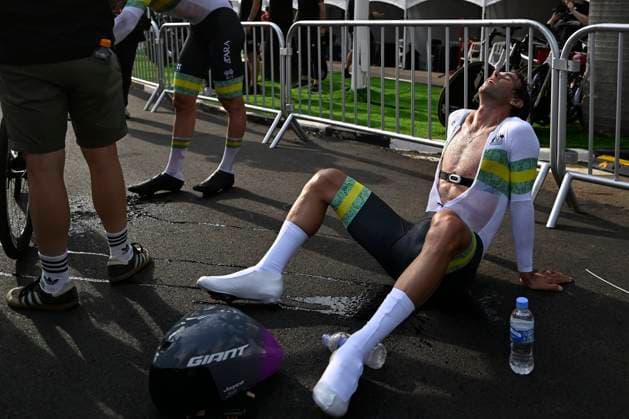 UCI 2025 Road World Championship, WM, Weltmeisterschaft Kigali 24 09 2025 KIGALI, RWANDA - SEPTEMBER 24 : Matthews Michael (AUS) during the Mixed Elite Team Time Trial Mixed Relay of the UCI Road World Championships 2025 92nd edition an UCI World Championships cycling race of 42.4 km with start in Kigali and finish in Kigali on September 24, 2025 in Kigali, Rwanda, 24 09 2025 Kigali Rwanda  Copyright: xJanxDexMeuleneirx