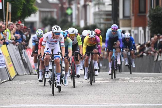 Omloop van Het Houtland 2025 Cycling Race LICHTERVELDE, BELGIUM - SEPTEMBER 24 : Merlier Tim (BEL) of Soudal - Quick Step during the 78th edition of Omloop van Het Houtland an UCI Class 1.1 one day cycling road race for Men Elite of 198,7 km with start in Eernegem and finish in Lichtervelde on September 24, 2025 in Lichtervelde, Belgium, 24 09 2025 Lichtervelde Belgium  Copyright: xGvgx